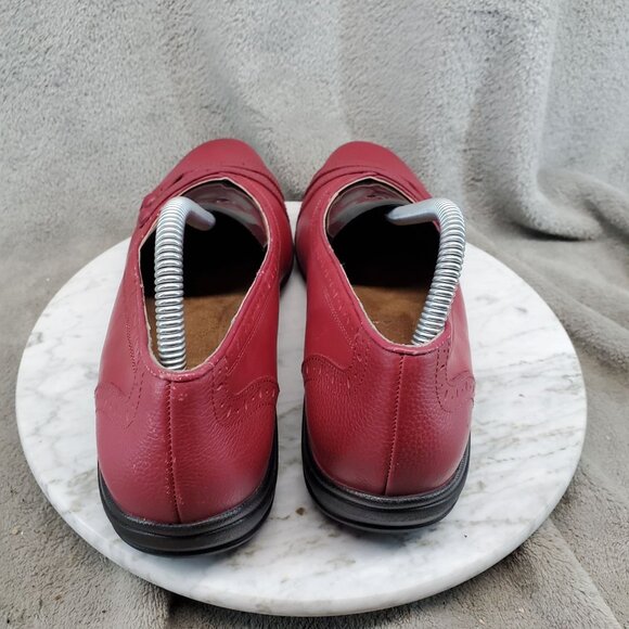 Hush Puppies Shoes Womens Size 11 Red Leather Burlesque Brogue Flats - Picture 5 of 10